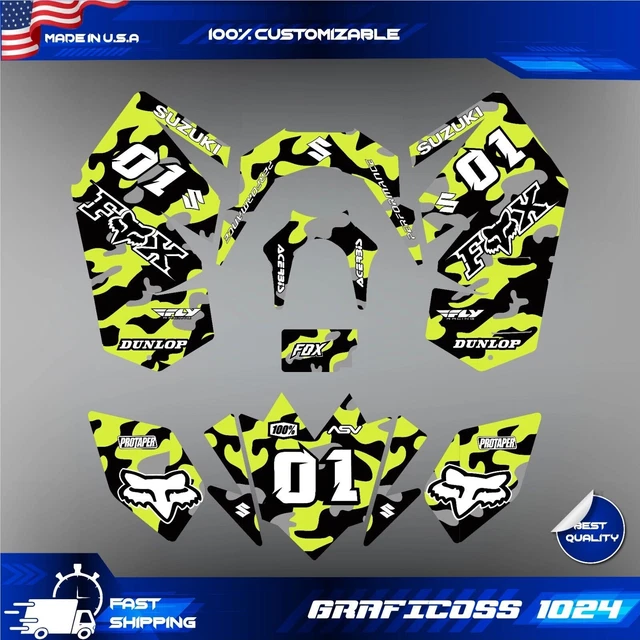 Kit D'autocollants (Graphiques) Pour Suzuki LTR450R - Toutes Années - Vinyle Brillant - Neuf