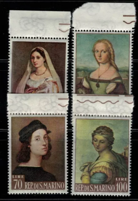 ZAYIX San Marino 550-553 MNH Art Raphael Paintings Portraits Women 030822SM55M