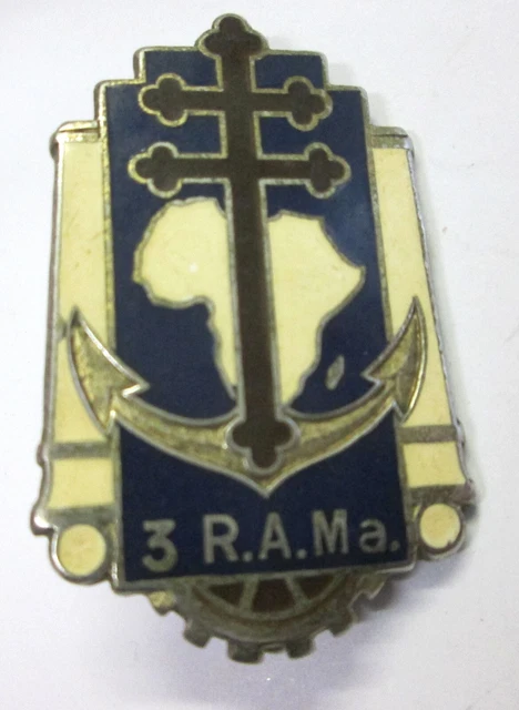 3EME RAMA - Regt d'Artillerie de Marine - Insigne métal - Drago Paris ...