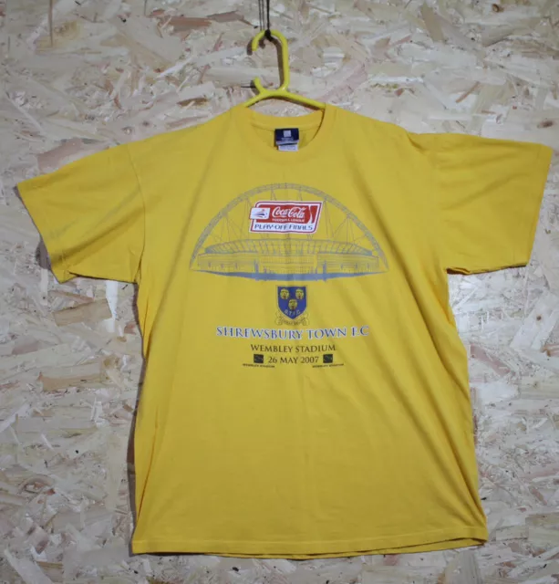 Shrewsbury Town F.C Wembley Stadium 26 May 2007 T-shirt Play Offs Official Large