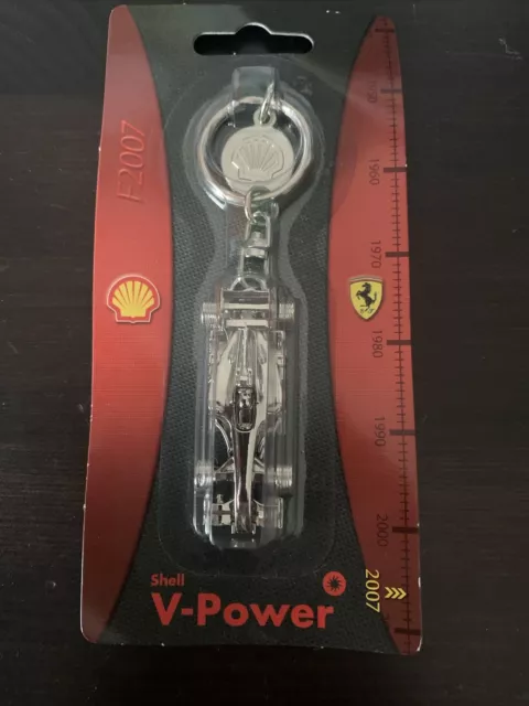Shell V-Power Schlüsselanhänger FERRARI F2007  silber - Neu & OVP