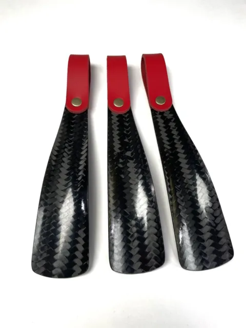 Carbon Fiber Shoehorn with Natural Leather Strap , Hand Made in EU
