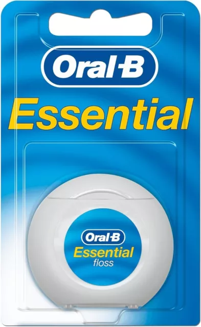 4x Oral B Essential Floss Zahnseide ungewachst neutral 4x 50m