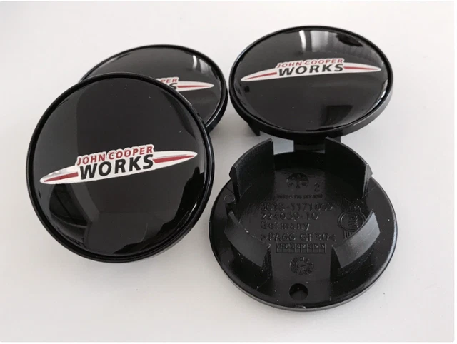 Fits MINI JCW CENTRE CAPS 4 X 54MM JOHN COOPER WORKS S R56 R53 R58 R59 UK SELLER