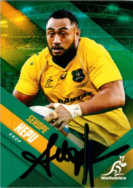 ✺Signed✺ 2017 WALLABIES Rugby Union Card Card SEKOPE KEPU