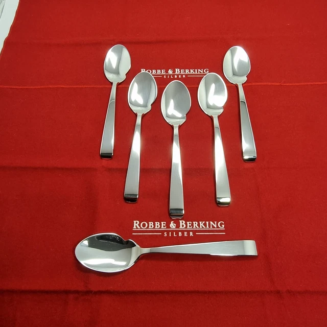 C63# 6 Stück R&B Robbe & Berking Gourmetlöffel Alta Silber 925 punziert #2