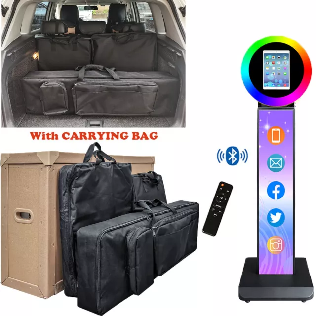 Portable Floor iPad Photo Booth Shell Photobooth Stand Machine w/ Carrying Bag