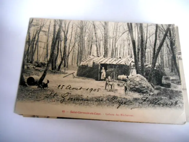 Carte Postale Ancienne, Saint Germain En Laye Cabane De Bucherons