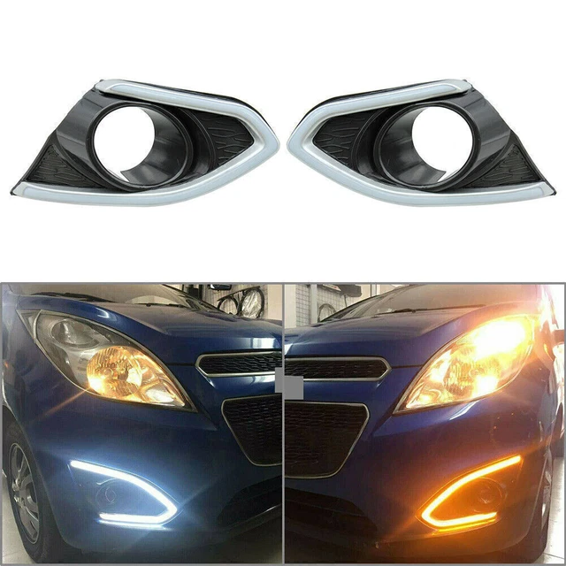 2 luci diurne LED luci diurne frecce DRL per Chevrolet Spark 2013-2015 14