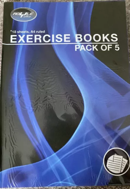 Exercise Books Pack Of 5 18 Sheets A4 Ruled New Good Quality School Work Office