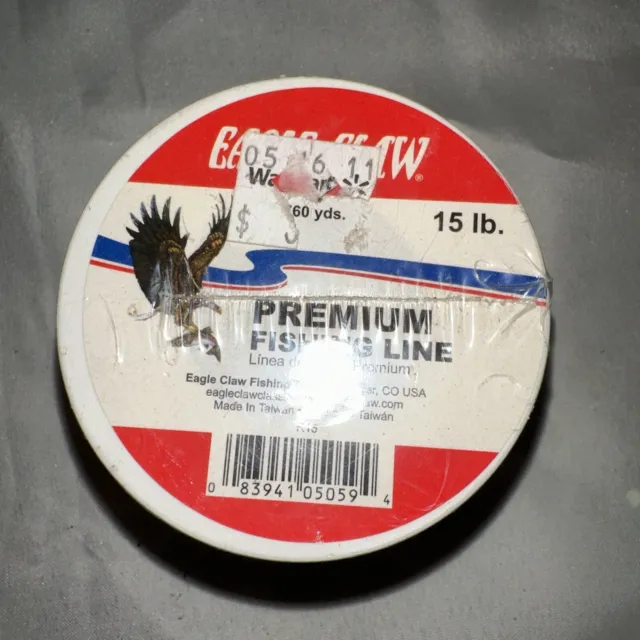 Eagle Claw Monofilament Premium Line, Clear - 15lb, 760 yards