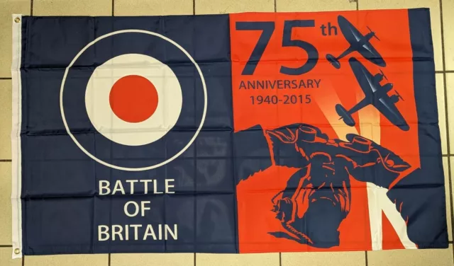 RAF Battle Of Britain 75 Year Anniversary Flag 5x3FT Royal Air Force Ww2 75th