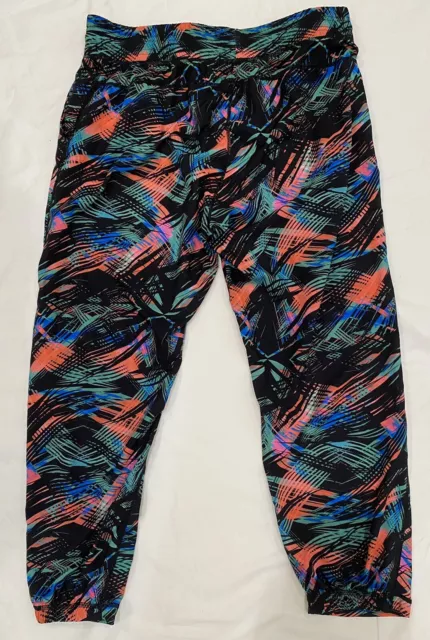 Naviskin Quick Dry Pants Women's M Neon Capri Jogger Dance Yoga Running Workout