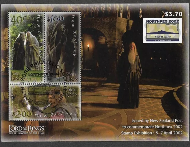 Lord Of The Rings Northpex Min Sheet Postmarked Used 2002 New Zealand