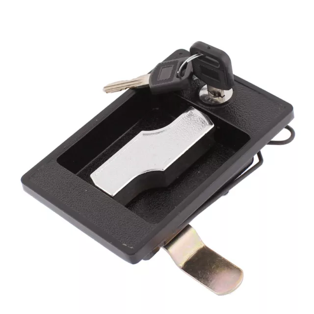 Metal 2-Door Cupboard Closet Key Lock Entry Locker Hardware Black 2