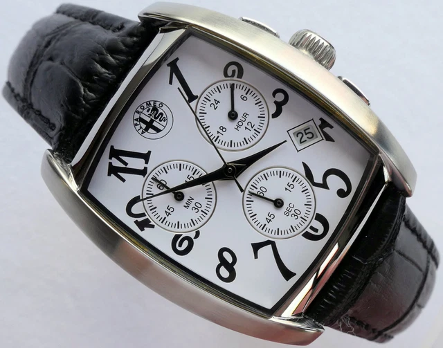 Alfa Romeo Classic Art Deco Car Accessory Made in Germany Chronograph Watch Alfa Romeo Classic Art Deco Car Accessory Made in Germany Chronograph Watch
