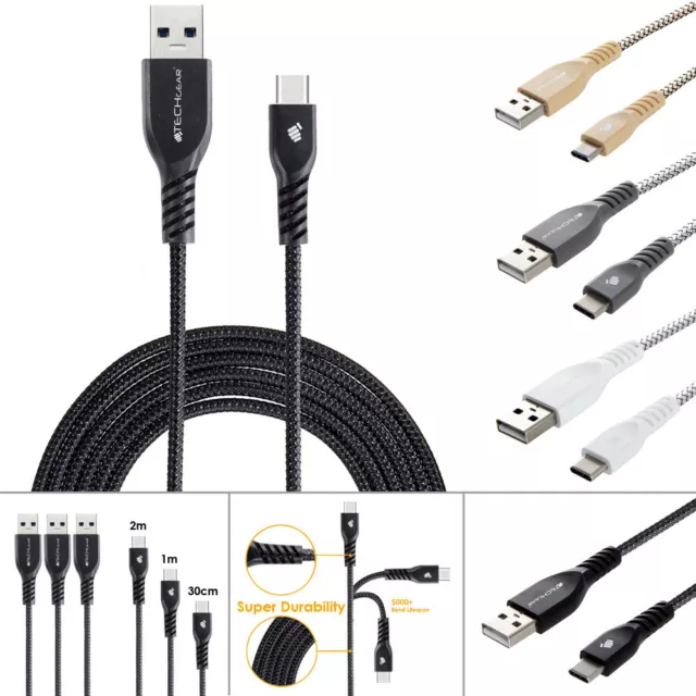 Strong BRAIDED USBC Sync Charger Cable Lead for Samsung Galaxy A20e A22 A02s A12