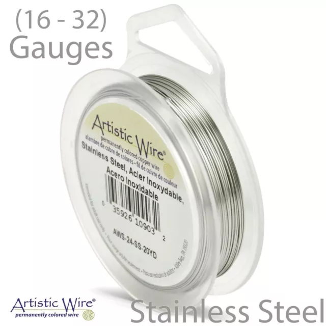 Stainless Steel Tarnish-Resistant Artistic Wire - Round Craft Wire (16-32 Gauge)