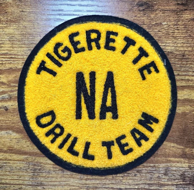 North American Tigerette Drill Team Standard Pennant Co Vintage Chenille Patch