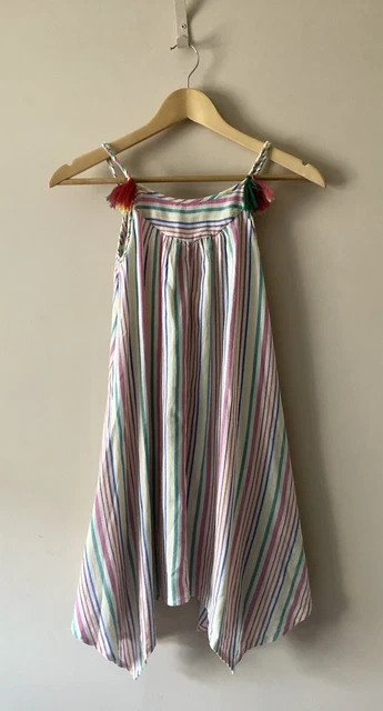 Abito estivo TU GirlS 100% cotone a righe con cinturini taglia 9 anni