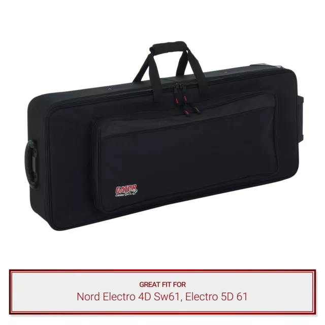 Gator Keyboard Case fits Nord Electro 4D Sw61, Electro 5D 61