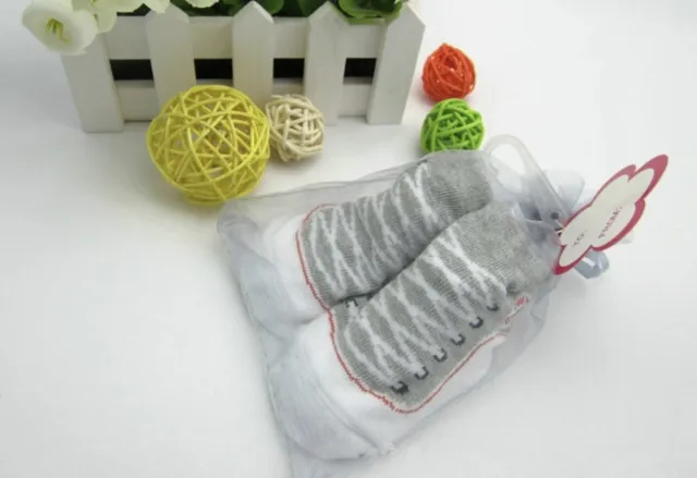 New Kids Baby Unisex Toddler Cotton Knitted Socks Organic Anti - Slip