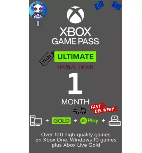 XBOX Game Pass Ultimate + XBOX GOLD LIVE– 1 Monat TRIAL- Digitaler Code- EU🎮