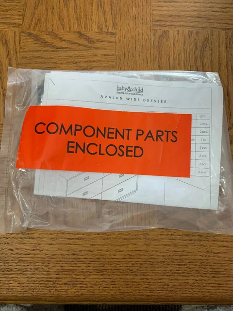 Baby & Child Avalon Wide Dresser Component Parts