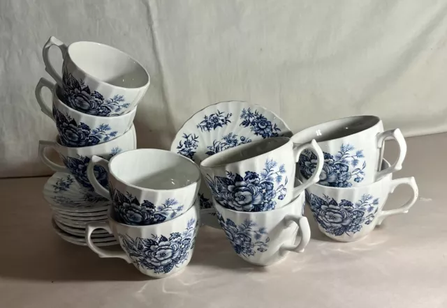 9 British Anchor Beacon Hill Cups And Saucers