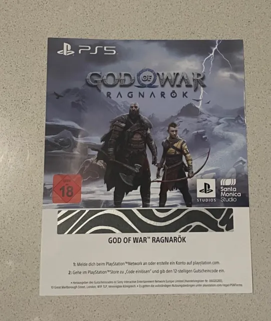 God of War Ragnarök GOW Code Spielcode- PS5 Playstation 5 - Digitaler Download