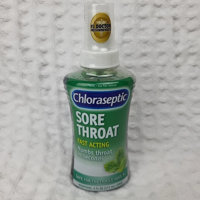 CHLORASEPTIC SORE THROAT Spray Fast Relief Sugar Free Cool Menthol