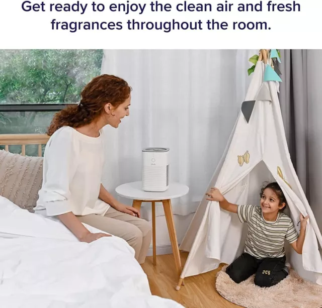 Luftreiniger für zu Hause Schlafzimmer, Dual H13 HEPA Filter mit Aromatherapie Diffusor,