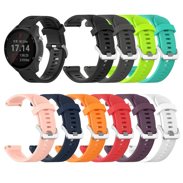 Cinghia in silicone per Garmin Forerunner 245 245M 645 Vivoactive 3 bande 20 mm sport