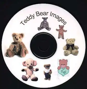 CD de arte y artesanía de imágenes de osos de peluche lindos y cariñosos.