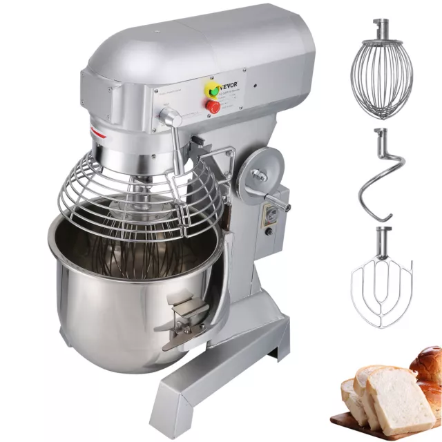 VEVOR Commercial Electric Food Mixer 20Qt Stand Machine Dough Mixer 3 Speed 750W