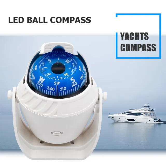 AU Pivoting Sea Marine Compass with Mount for Boat Caravan Truck Car Navigation