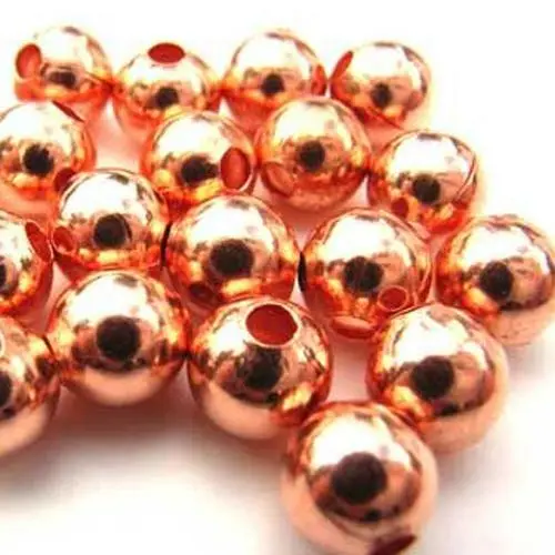 Spacer Beads Plastic 4mm x 10 pcs - Rose Gold