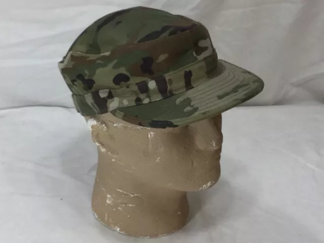 US Army Camo OCP Combat Uniform ACU Multicam Patrol Cap Hat Cover Size 7 1/4