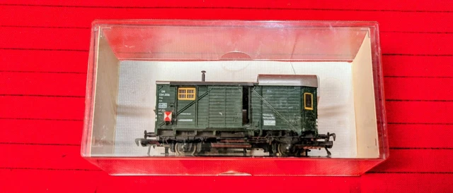 DD246 FLEISCHMANN 1436 train Ho Wagon de travail guérite plateforme 1961