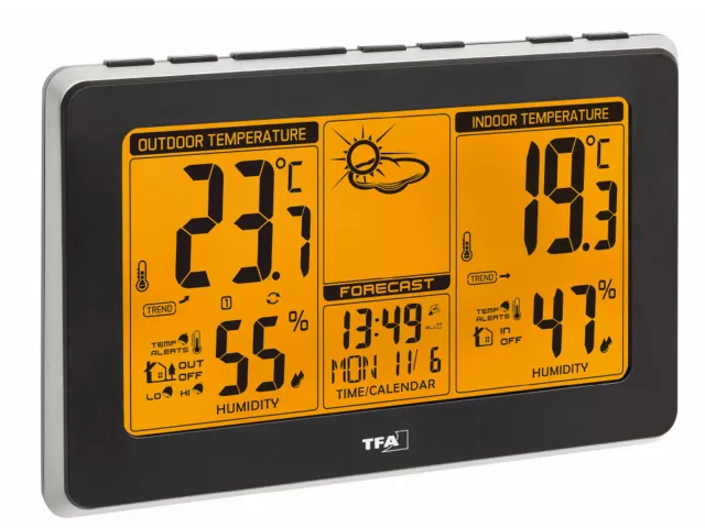 Funk Wetterstation Mondo Plus Tfa 35.1151.01.Plus Wetterstationen Funksender 433 3