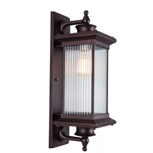 Outdoor Sconce Wall Lanterns Large Exterior Porch Light with Seeded Glass Shade