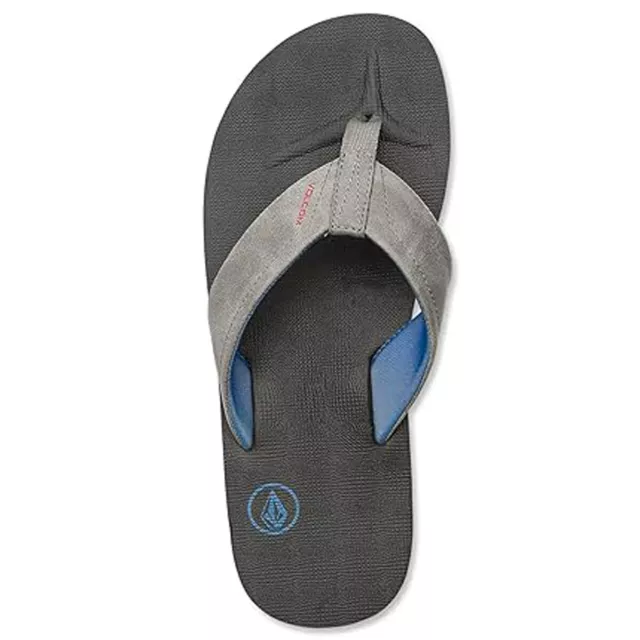 Volcom Homme Victor Tongs Ciment Gris Sandales Vêtements Habillement Snowboardi 2