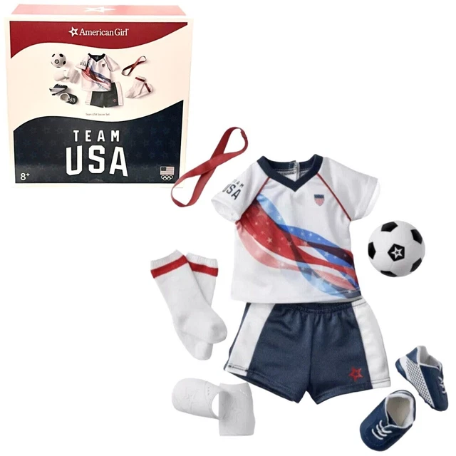 AMERICAN GIRL TEAM USA Soccer Clothes Olympic Outfit For 18" Doll