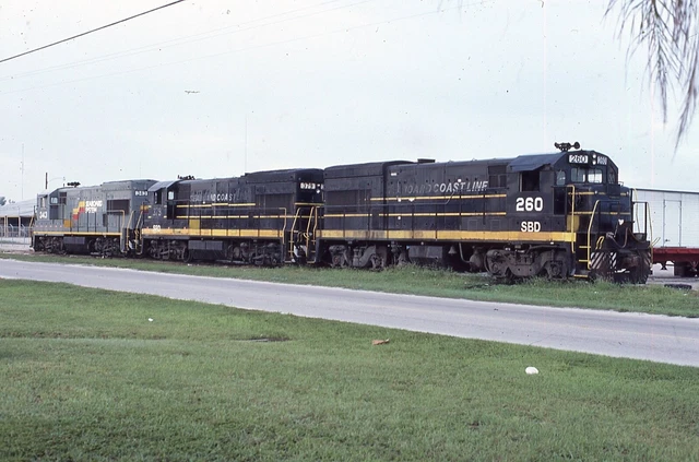 Original 1985 Kodachrome Railroad Slide Sbd Seaboard System 260 Ge U18B Scl Csx