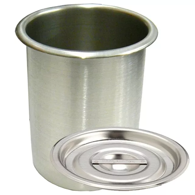 Olla de acero inoxidable de precipitados 1-1/4 Qt con cubierta olla de acero inoxidable