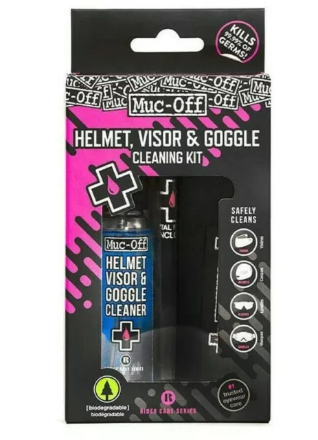 Muc-Off Motorrad Crashhelm Visier Linse & Brille Reinigungskit