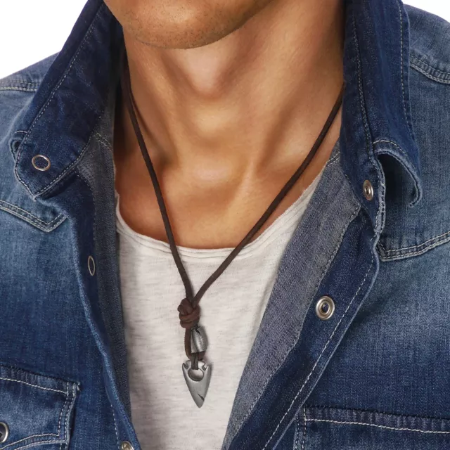 Leather men cross necklace | Mens cross necklace, Leather men, Cross  necklace