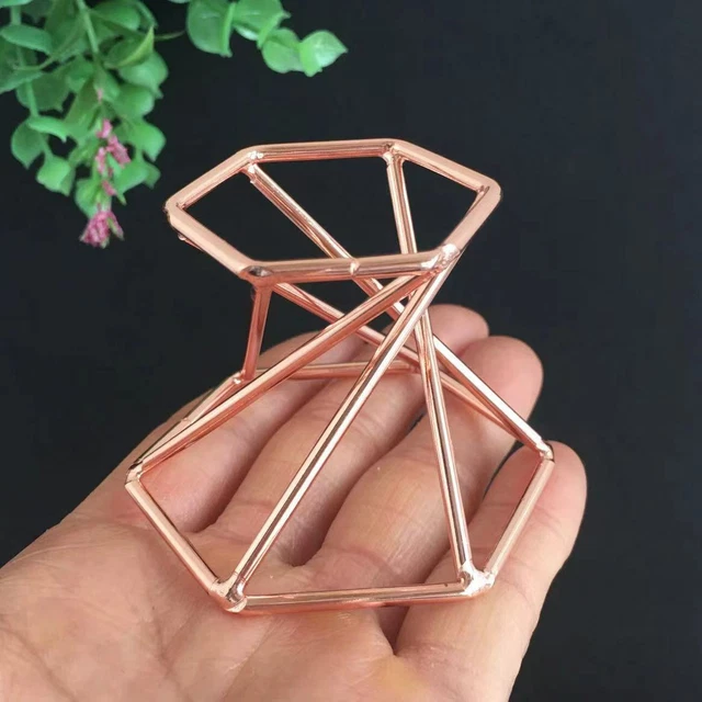 1pcs Rose Gold Metal Base Stand Holder For 40-70mm Crystal Sphere Egg Randomly