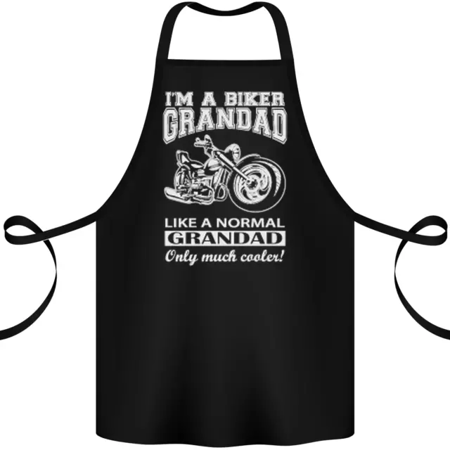 Biker Grandad Motorbike Grandparents Day Cotton Apron 100% Organic