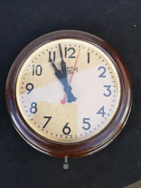 Vintage Bakelite Smith Sectric 1950s School room Wall Clock